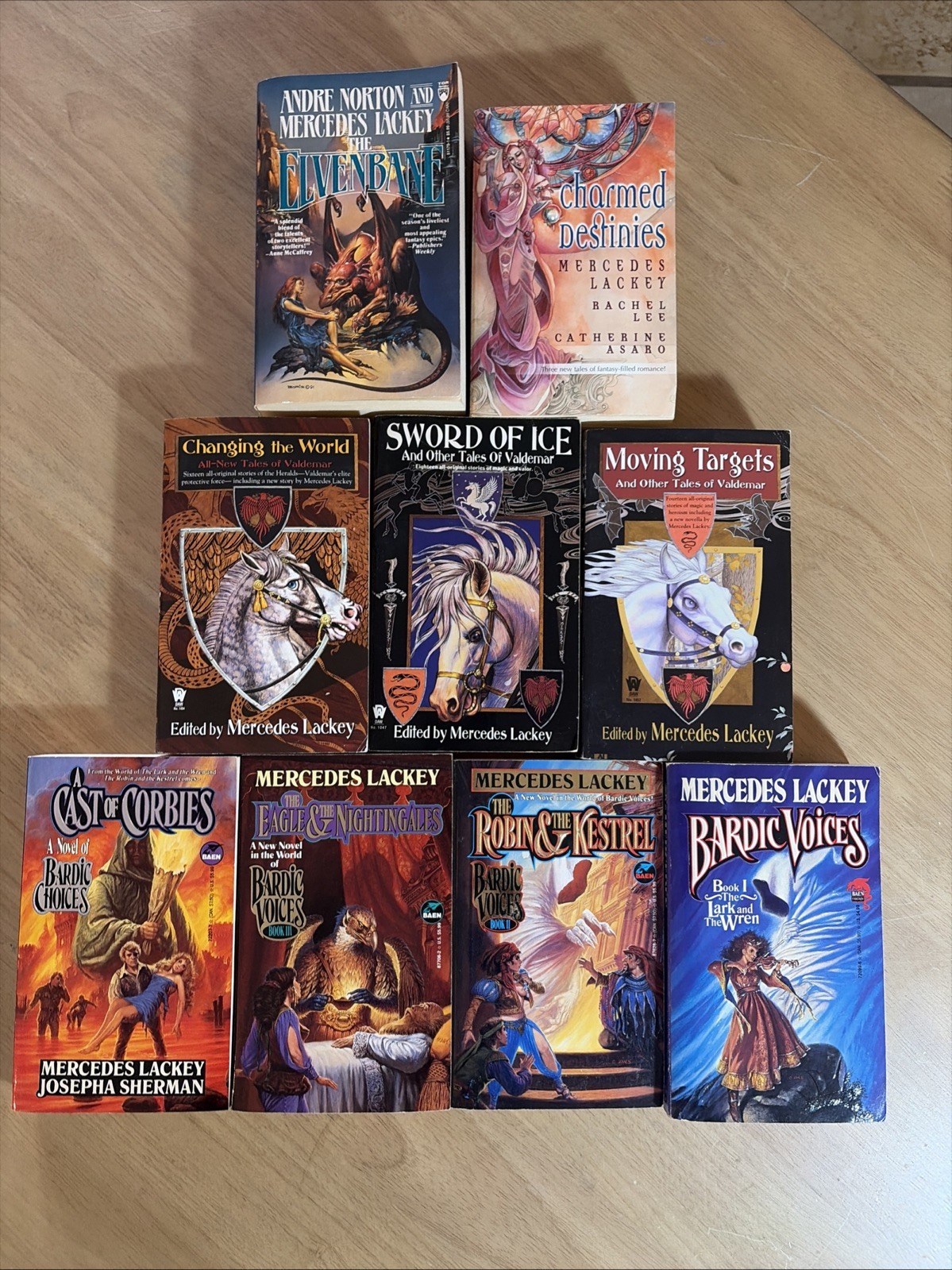 Mercedes Lackey Valdemar & Bardic Voices 9 PB Lot 1st Prints VG DAW Tor Baen