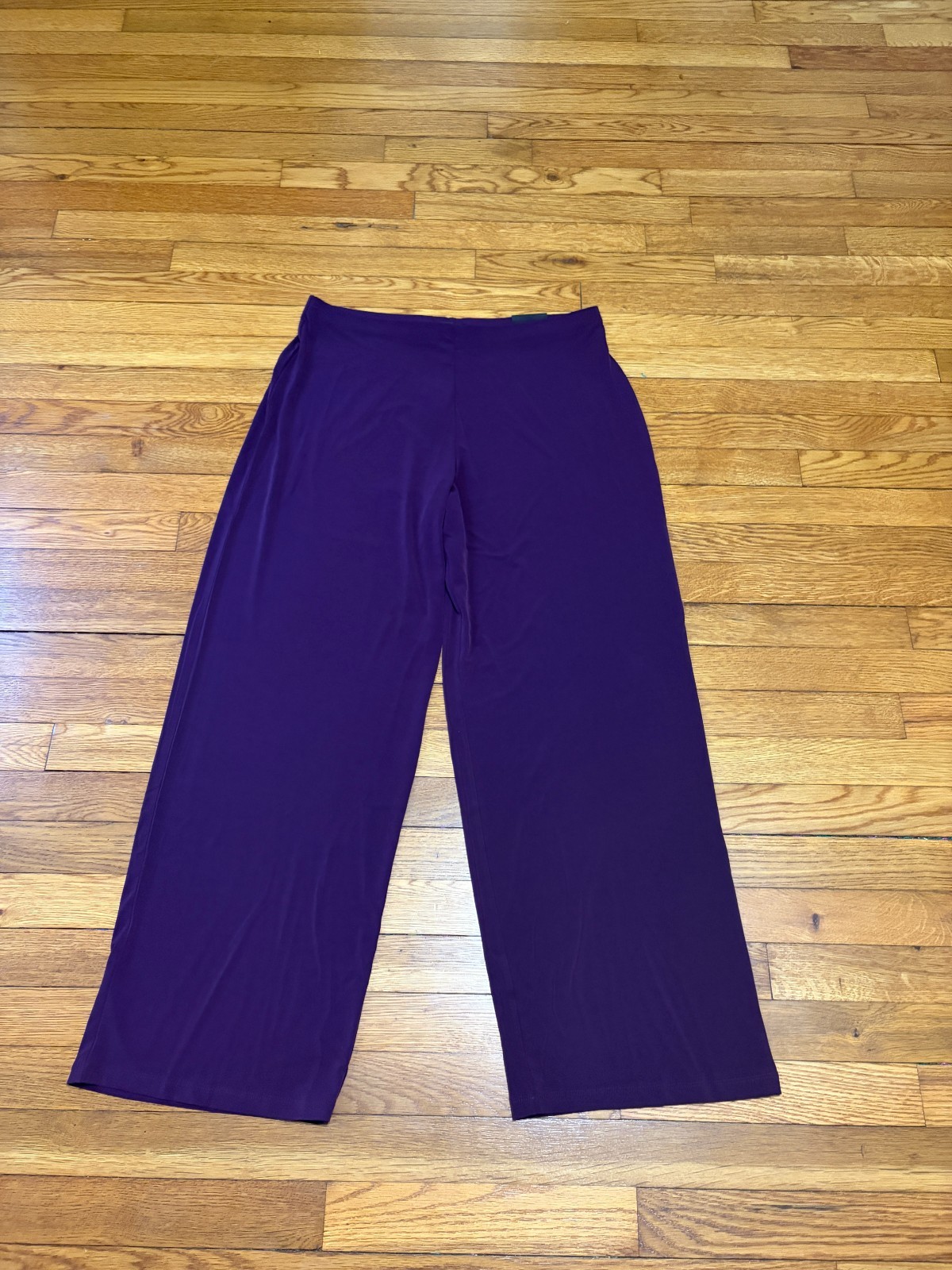 Alfani Women\'s Stretch Wide Leg Pants Size Large Dark Purple NWT $59.50