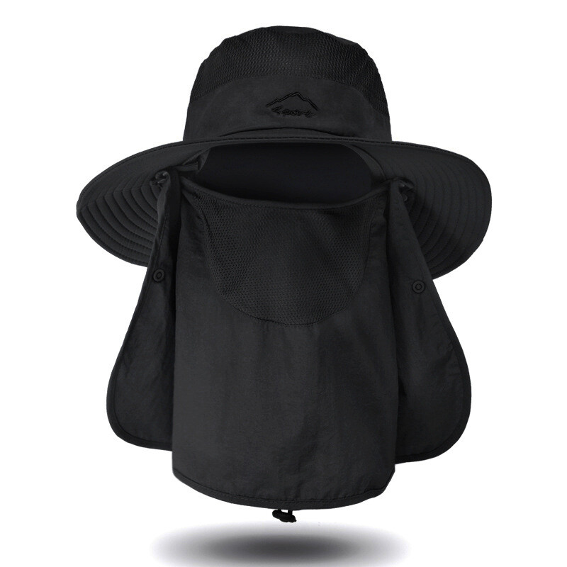 Home Prefer Outdoor UPF50+ Mesh Sun Hat Fishing Hat Safari Cap with Neck Flap