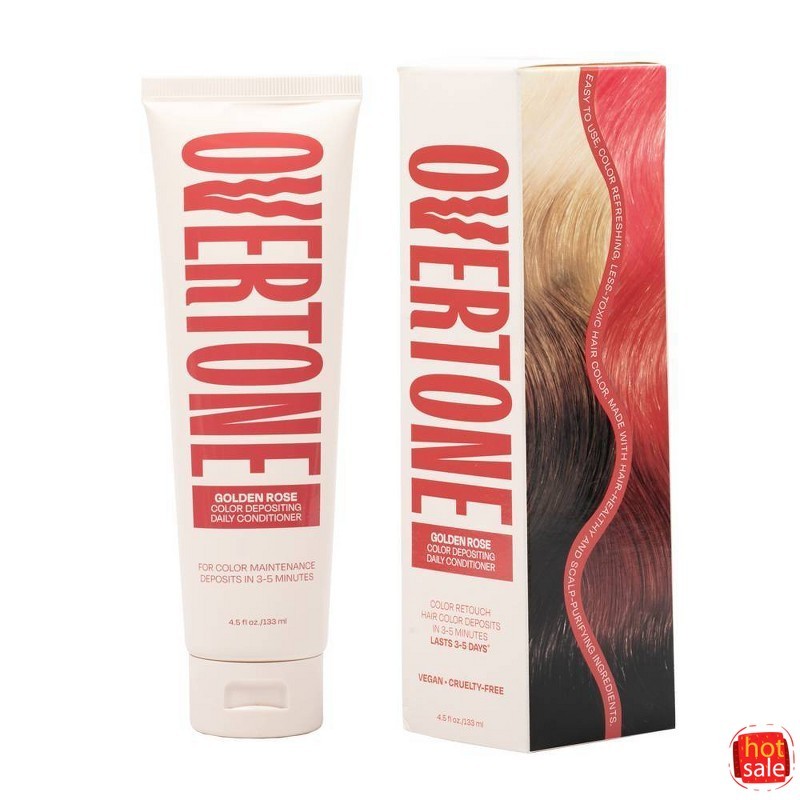 Overtone Golden Rose Daily Conditioner Semi-Permanent Rose Gold 4.5oz-2pack