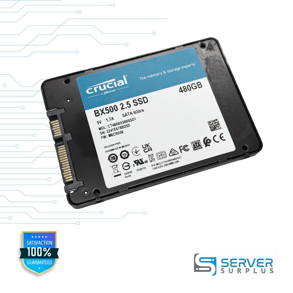 Crucial BX500 480GB SATA III 6Gb/s 2.5-Inch SSD CT480BX500SSD1