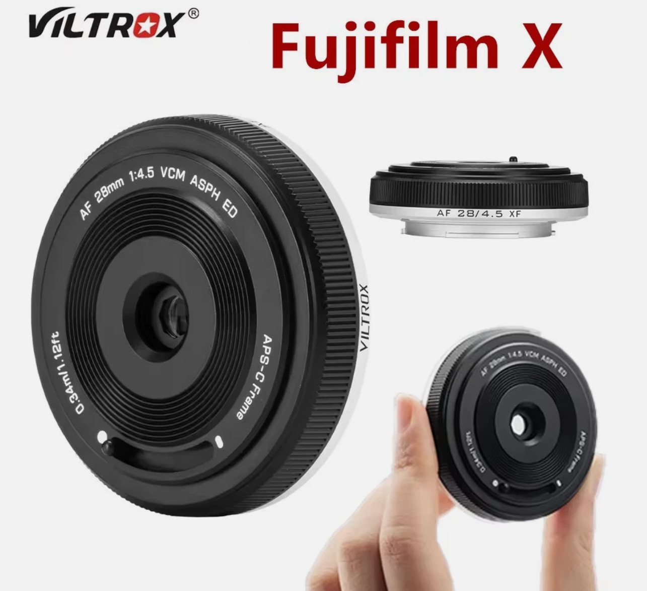 Viltrox 28mm F4.5 Full Frame Auto Focus Pancake Lens for Fujifilm Fuji X Mount Viltrox 28mm F4.5 Full Frame Auto Focus Pancake Lens for Fujifilm Fuji X Mount