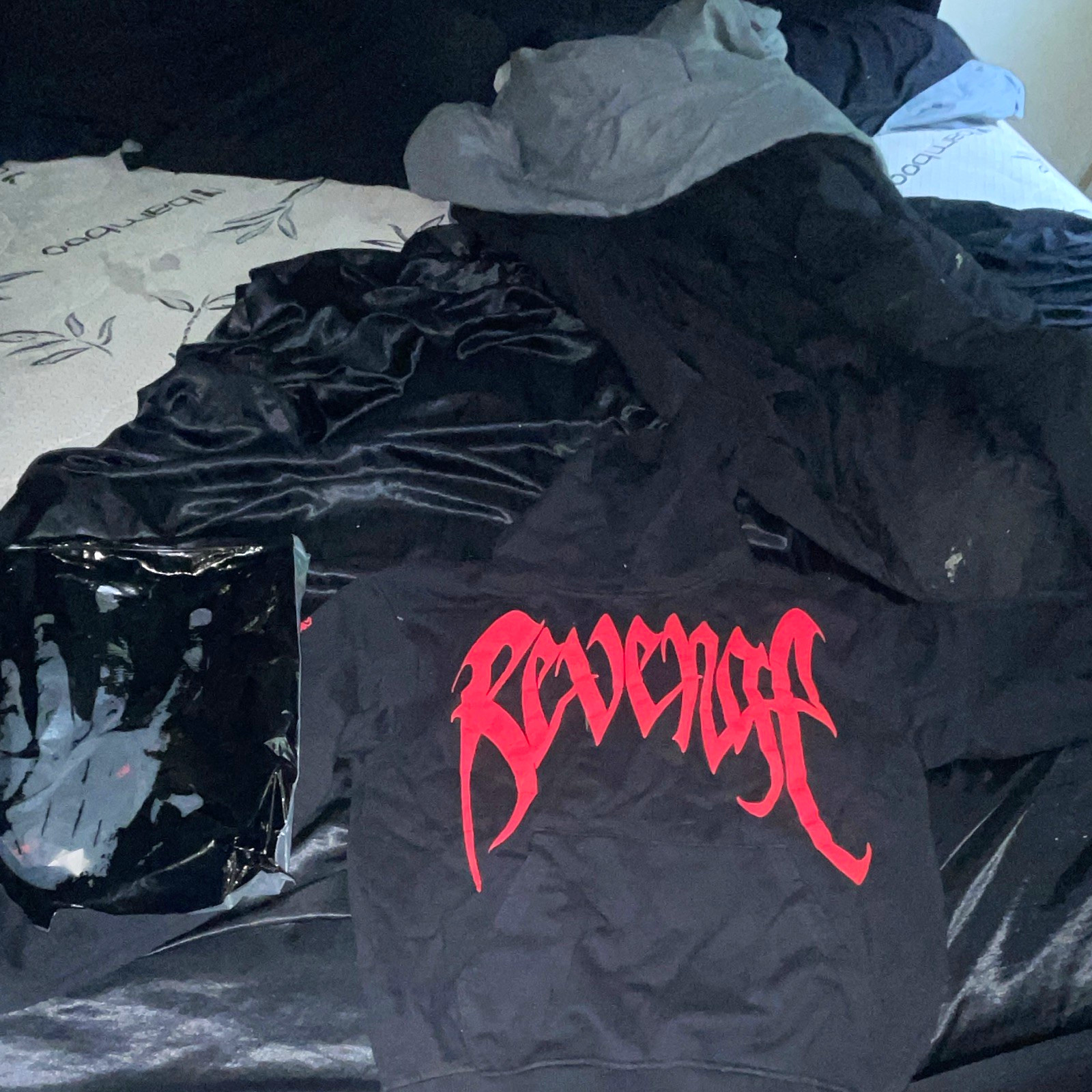 Stock x authentication Revenge Men’s Black/Red  Hood Size S