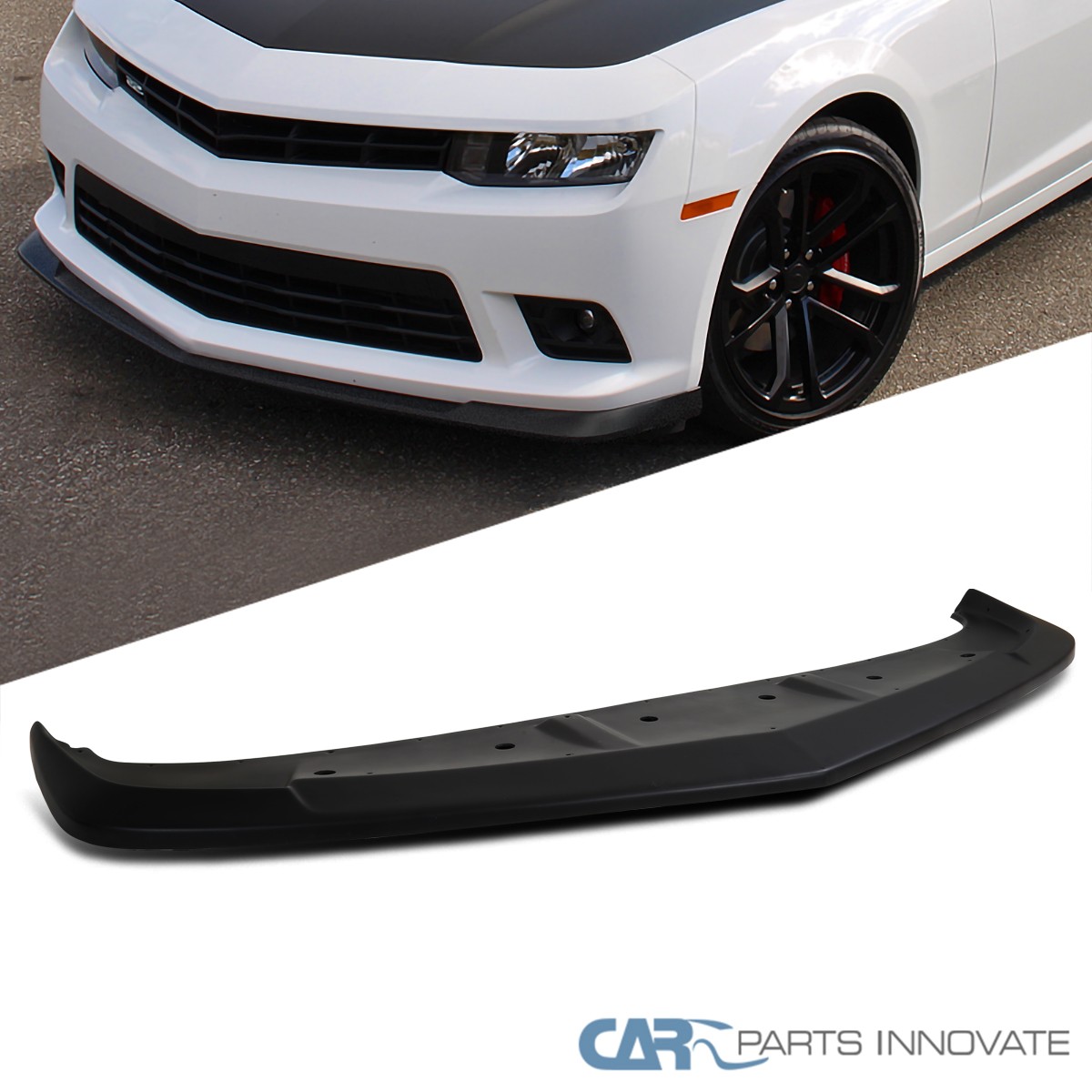 Fits 14-15 Chevy Camaro Black A-Style Front Bumper Lip Spoiler Body Kit Splitter