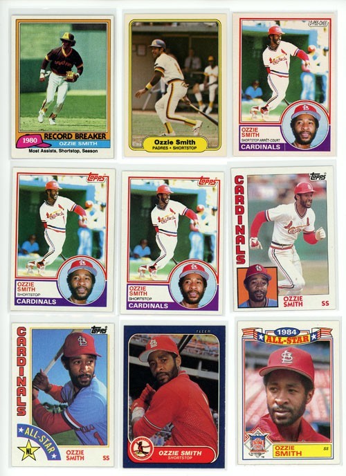 Ozzie Smith Vintage Card Lot (13) 1983 O-Pee-Chee 1981 1983 1984 Topps Fleer HOF