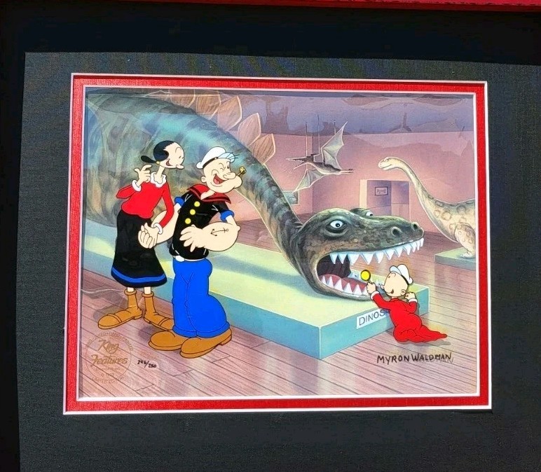 🦖Popeye The Sailor Olive Oyl & Sweet Pea Myron Waldman Dont Feed The Dinosaurs 🦖Popeye The Sailor Olive Oyl & Sweet Pea Myron Waldman Dont Feed The Dinosaurs