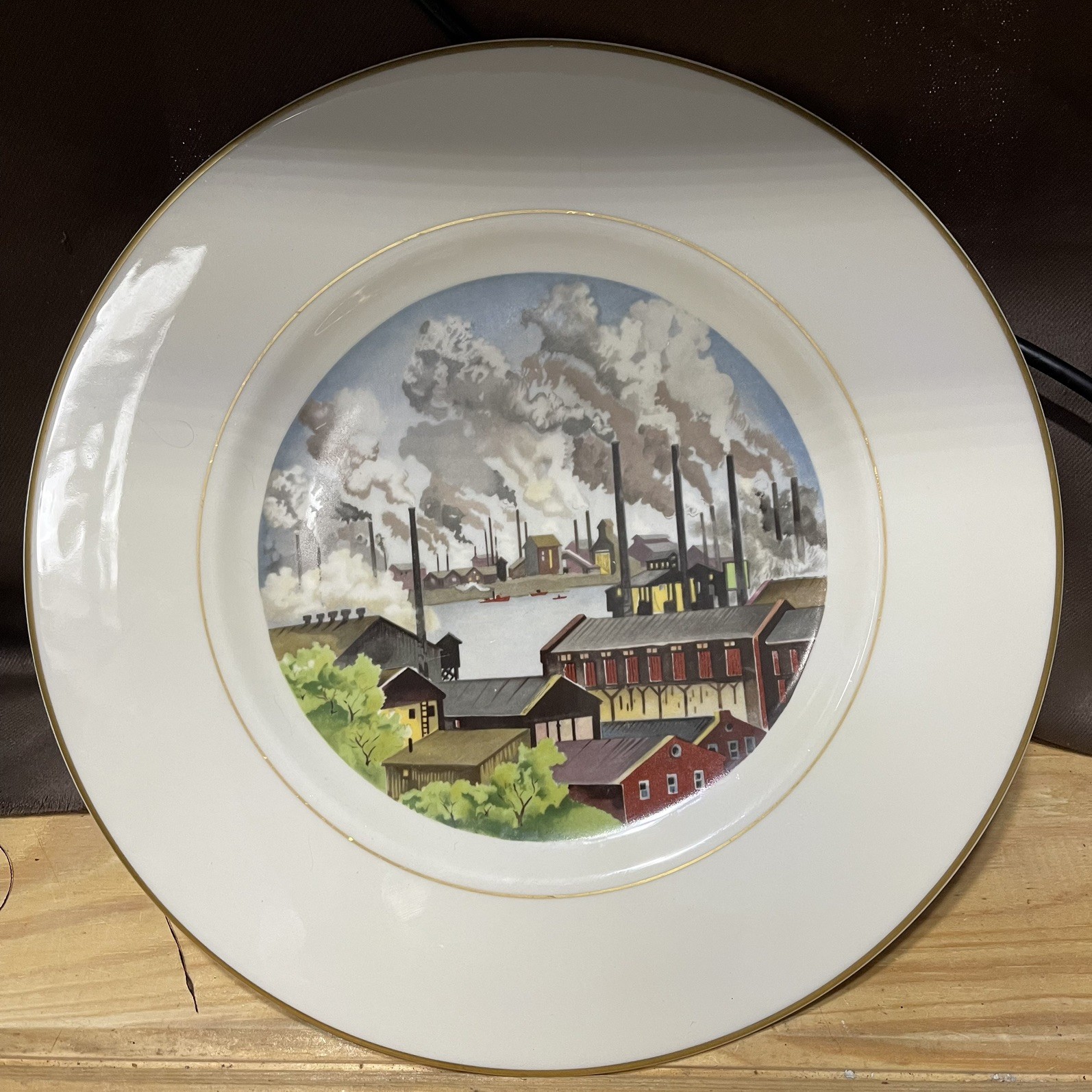 12 The American Scene Plates Made for B. Altman Co by Adolf Dehn, Syracuse China 12 The American Scene Plates Made for B. Altman Co by Adolf Dehn, Syracuse China