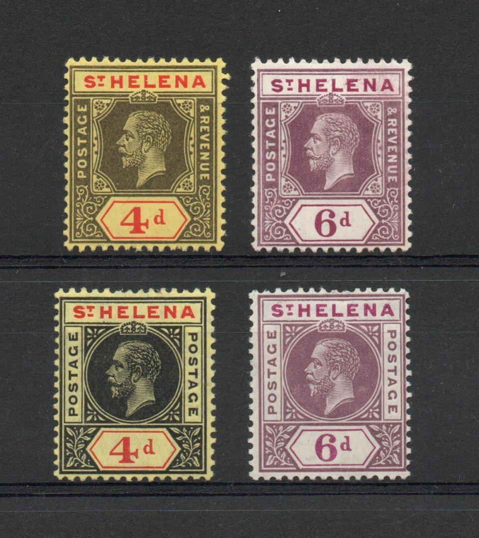 ST HELENA SG 83-86 1912-13 GV DEFINITIVES M/M ST HELENA SG 83-86 1912-13 GV DEFINITIVES M/M
