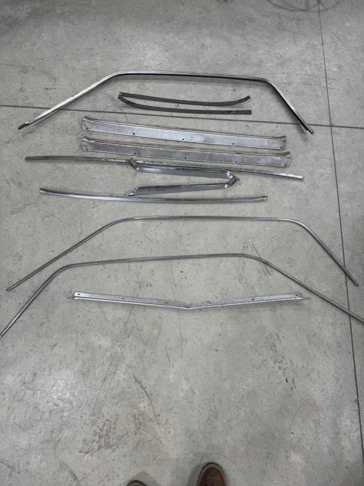 1967 1968 Ford Mustang Coupe Exterior Trim Drip Rail Rear Window Sill Plate Etc