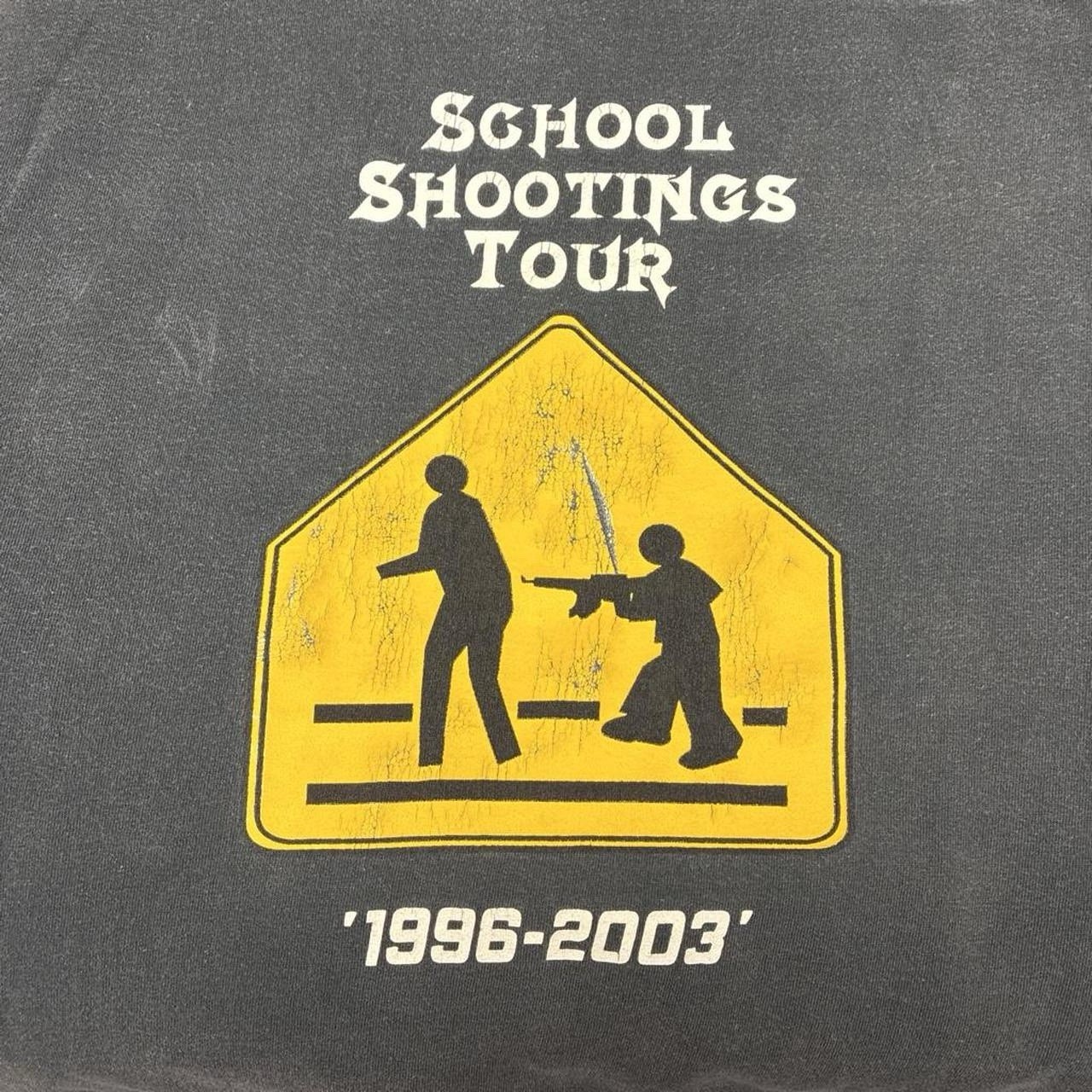 Vintage 2000s School Shootings Tour 1996-2003 Columbine Shirt XXXXL