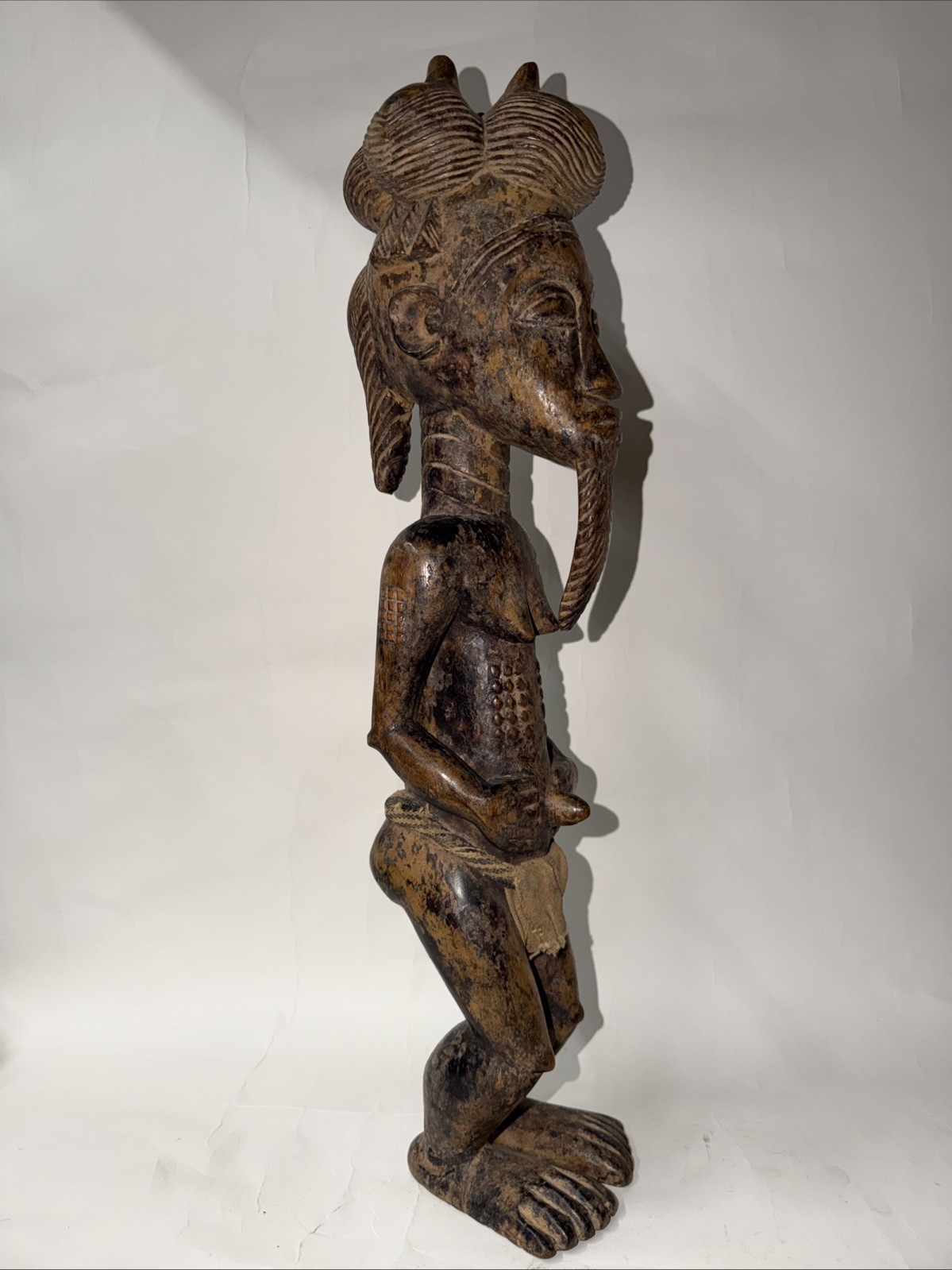 Vintage Baule Blolo Bian Figure African Ivory Coast H23 W5 Vintage Baule Blolo Bian Figure African Ivory Coast H23 W5