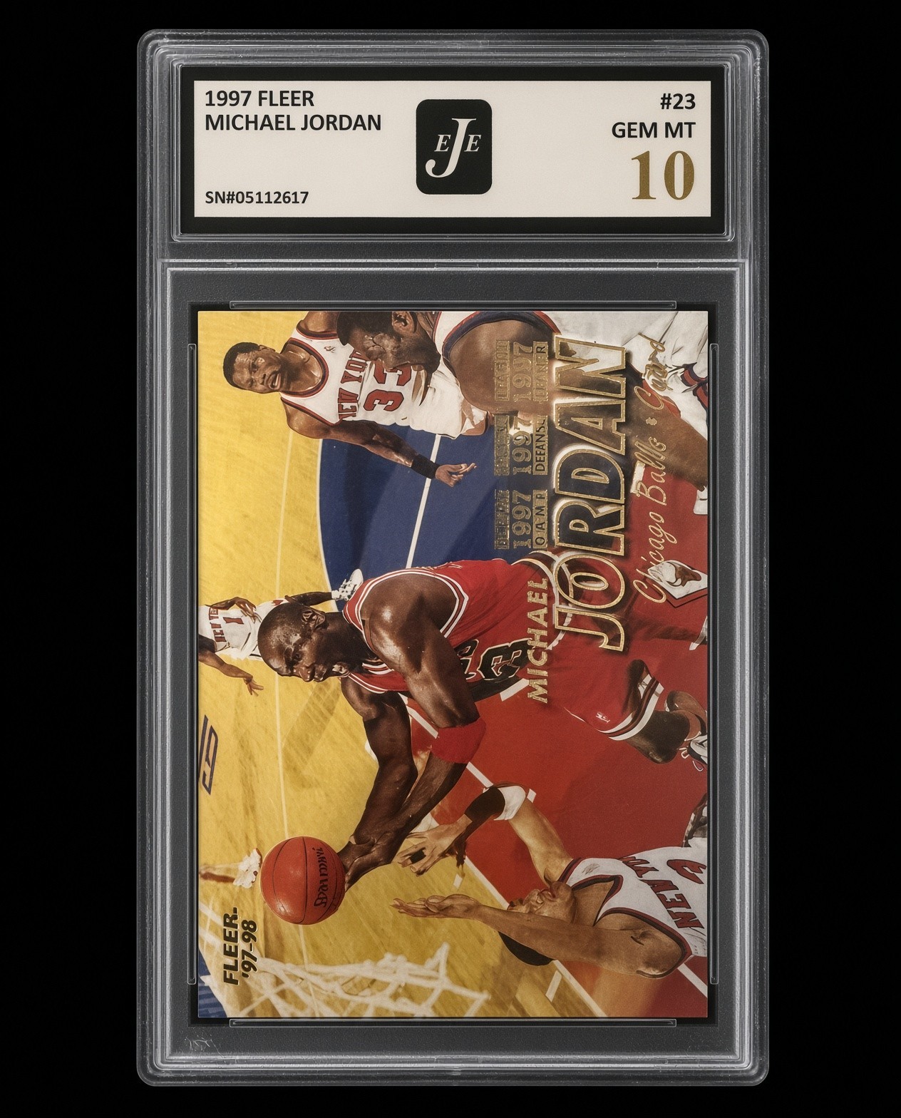 1997 Fleer Michael Jordan 23 EJE 10 PSA Bulls