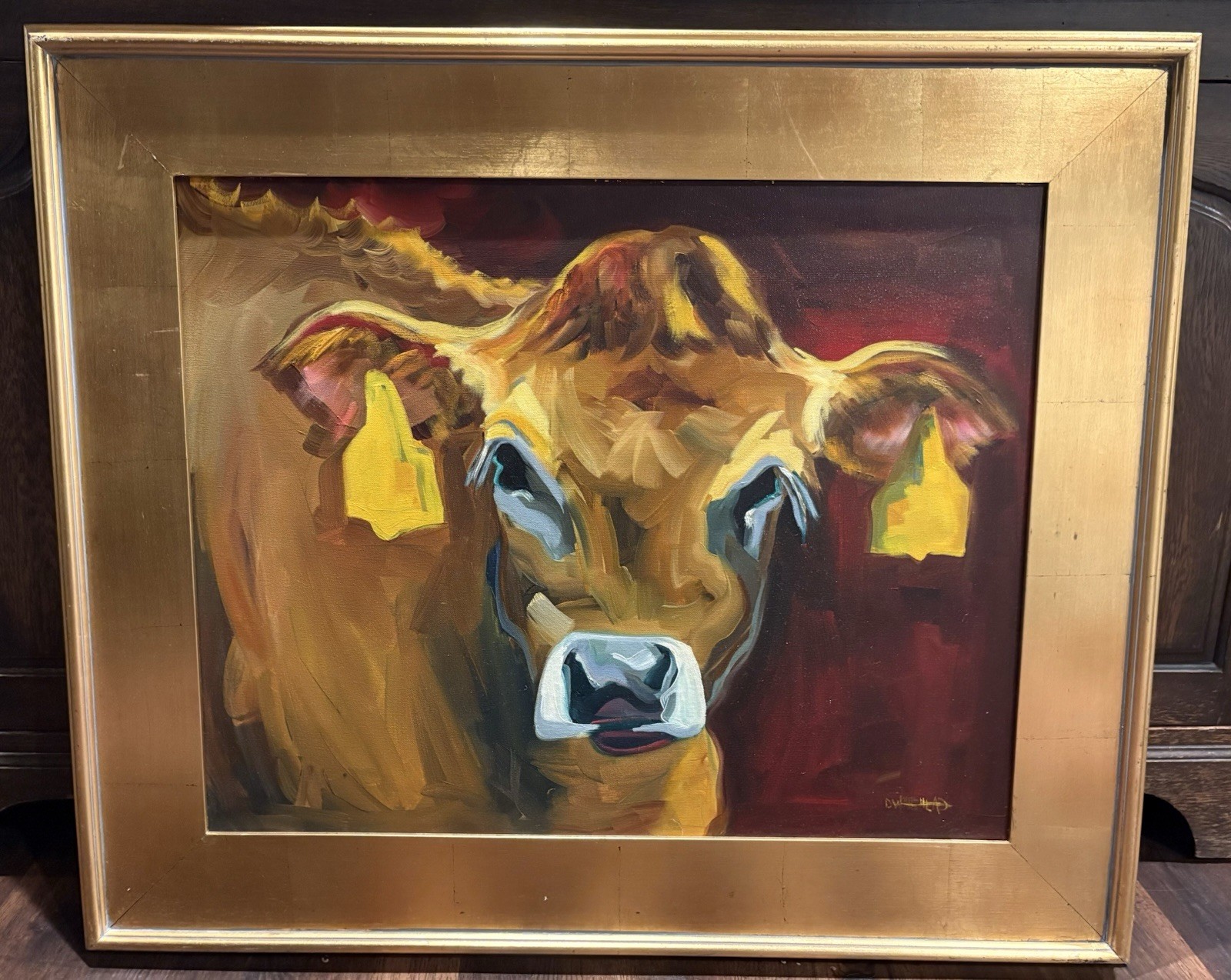 Diane Whitehead Cow Original Oil On Canvas 24 By 30-selling unframed. Diane Whitehead Cow Original Oil On Canvas 24 By 30-selling unframed.