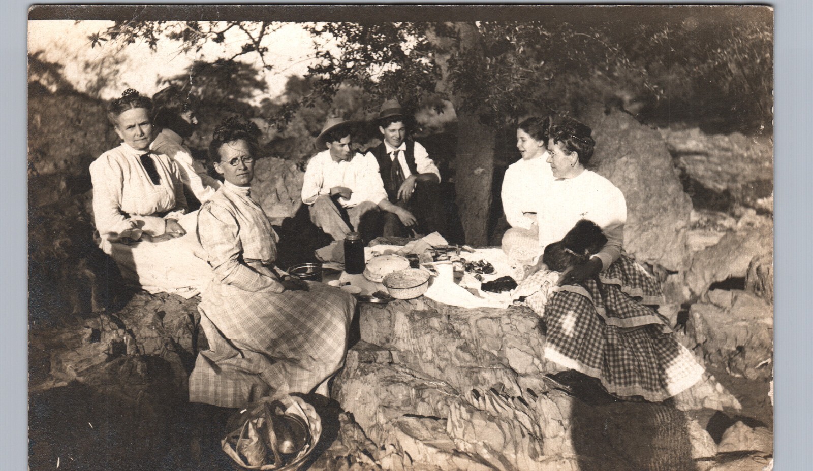 PICNIC IN MEXICO sonora mx real photo postcard rppc la cananea PICNIC IN MEXICO sonora mx real photo postcard rppc la cananea
