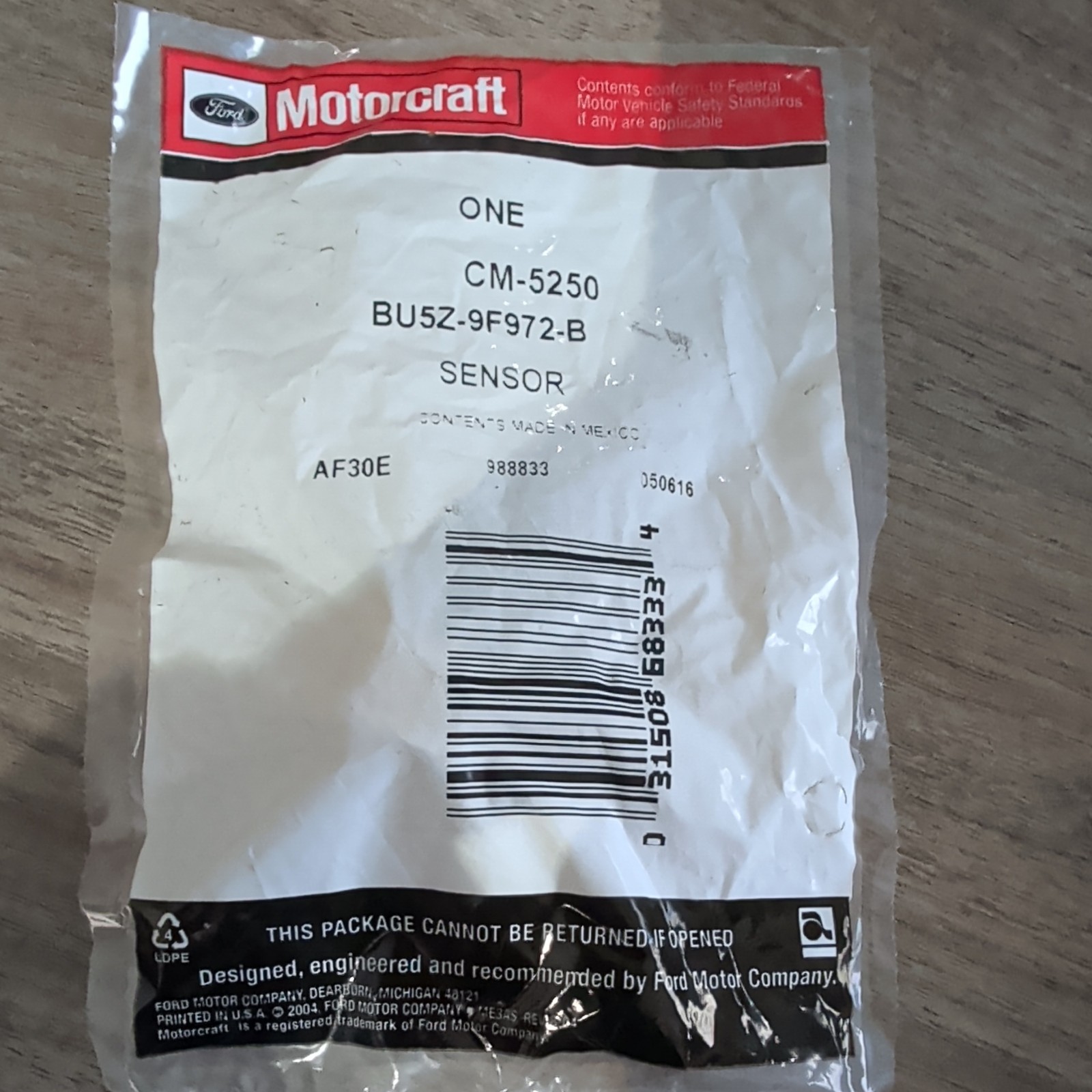 New Genuine CM-5250 / BU5Z-9F972-B Motorcraft Fuel Injection Pressure Sensor New Genuine CM-5250 / BU5Z-9F972-B Motorcraft Fuel Injection Pressure Sensor