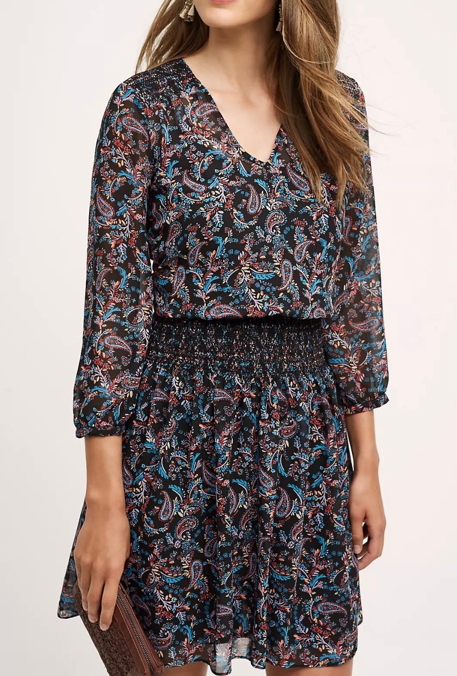 Anthropologie  Vanessa Virginia  Dress cinched waist NWT Medium Petite
