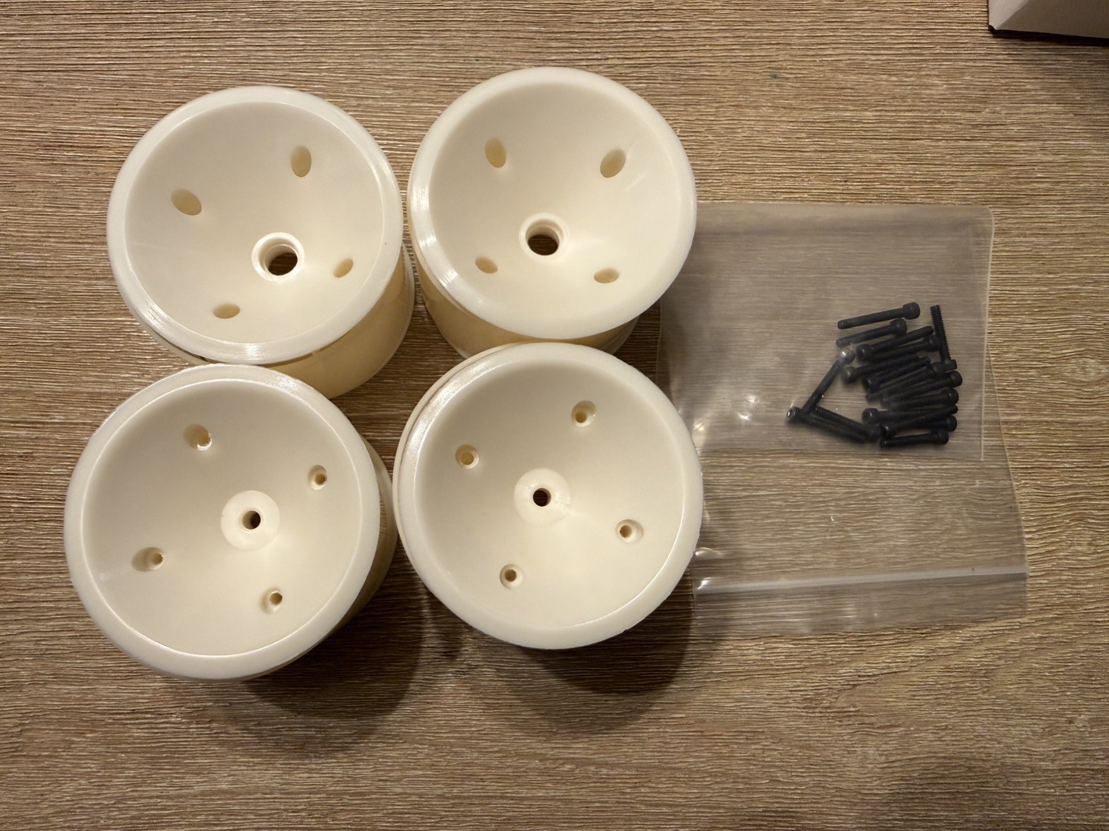 Brand New Team Associated RC10T Wide Rear and Wide Front Wheels (3-piece) White