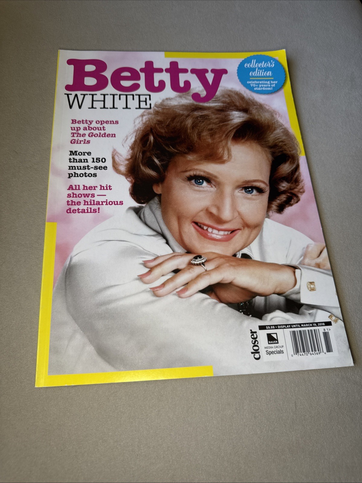 Betty White Closer Collector\'s Edition Magazine 2018 Hollywood legend Collector