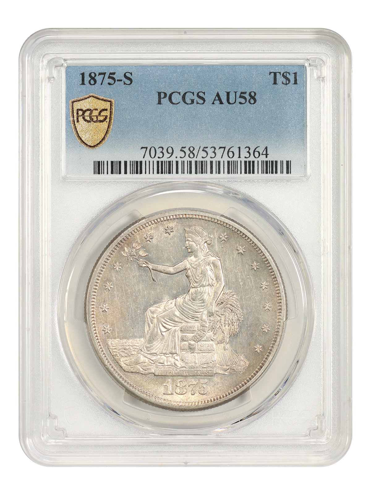 1875-S Trade $1 PCGS AU58 - Trade Dollar 1875-S Trade $1 PCGS AU58 - Trade Dollar