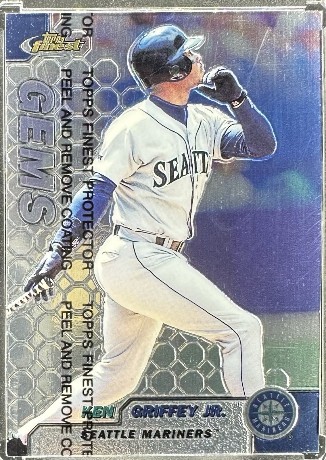 1999 Topps Finest GEMS Ken Griffey Jr. Unpeeled Card #101 Mariners HOF