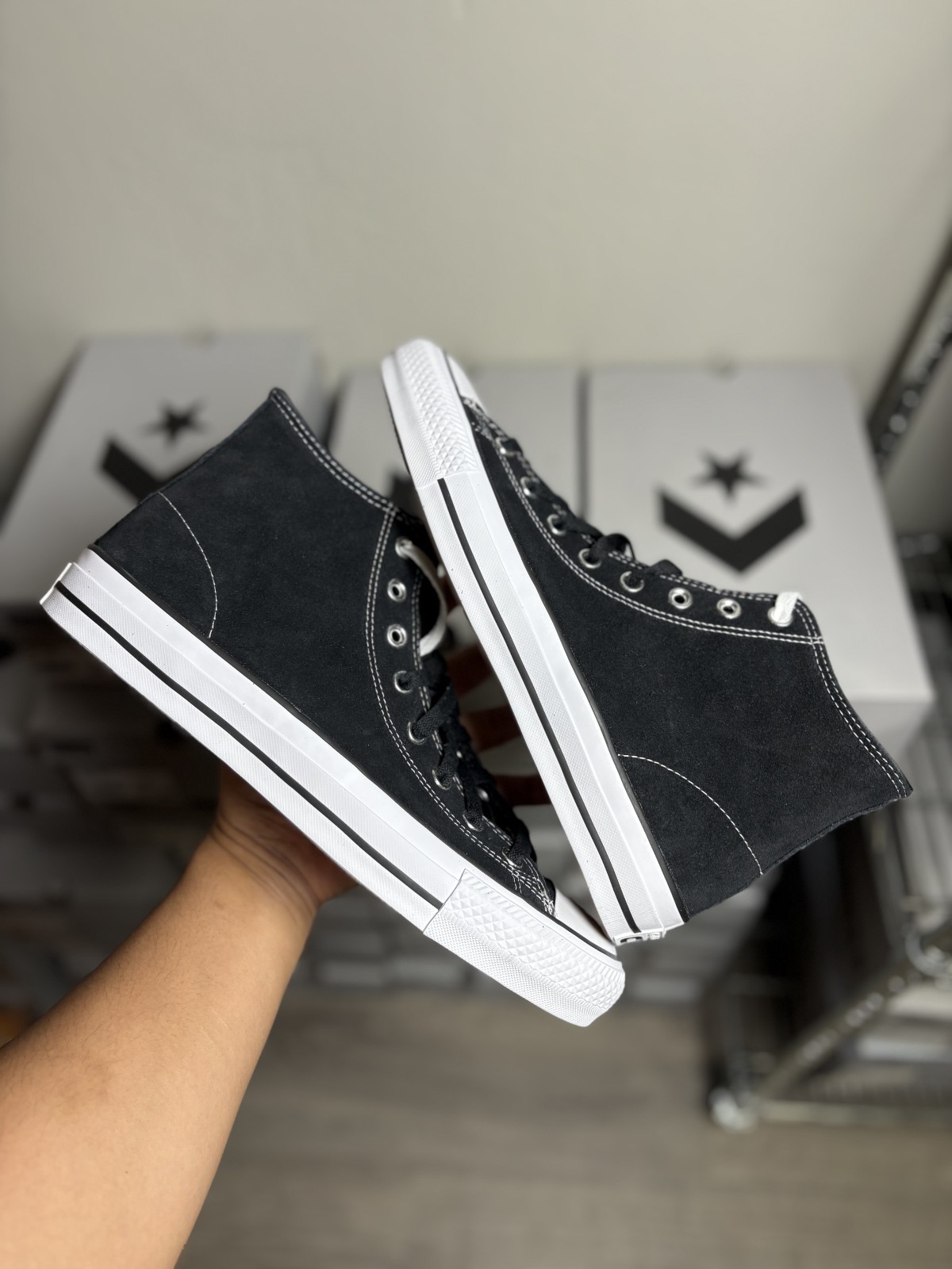 CONS Converse CTAS Pro Hi - Men's High Top Skate Shoes Suede - Black - 159573C