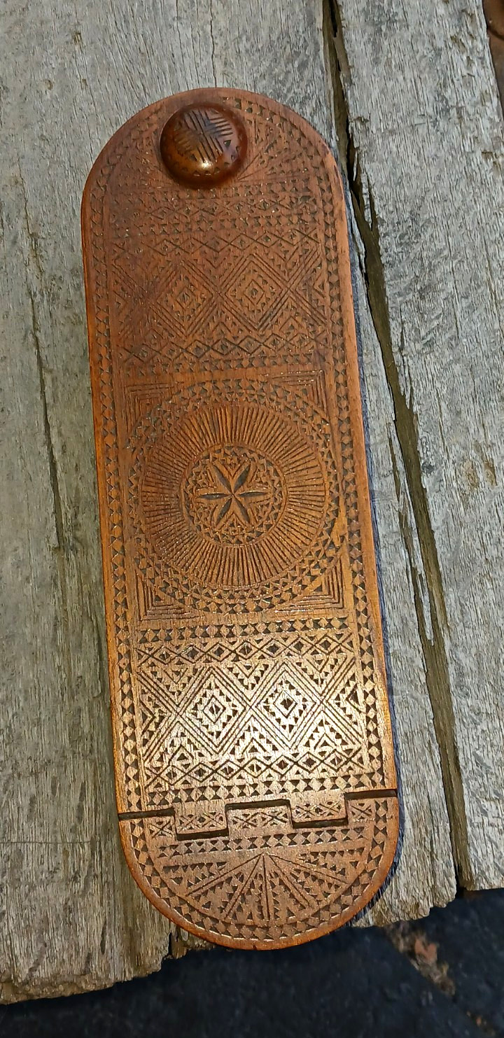 Vintage Hand Crafted, Carved Secret Box