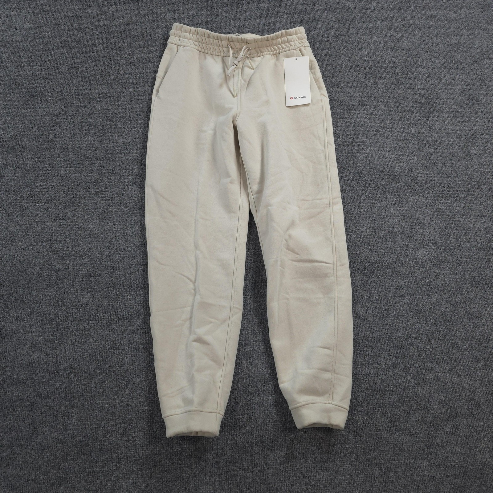 Lululemon Pants Womens 6 Beige Loungeful HR Jogger Fleece High Rise Gym Yoga NEW