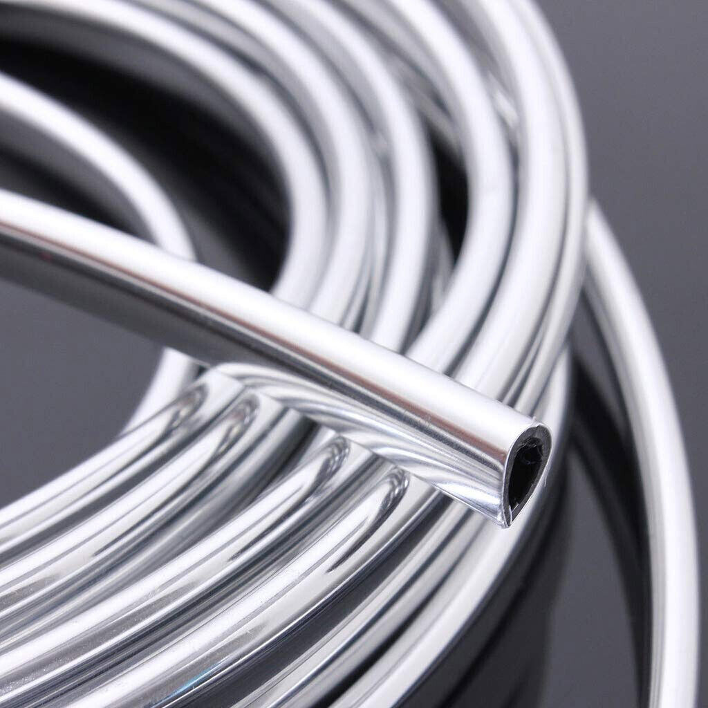 20FT Car Chrome Moulding Trim Strip Auto Door Edge Scratch Guard Protector Cover