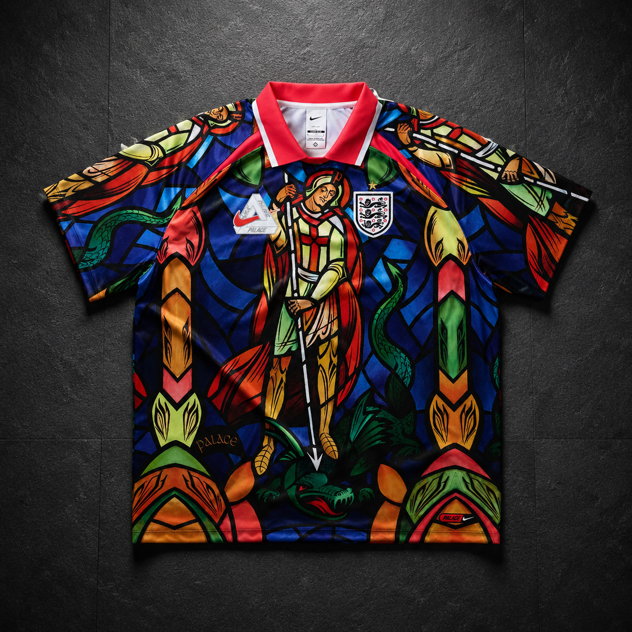 Palace x Nike England Dri-Fit Jersey Bright Crimson Men\'s Size XL Pre-Owned