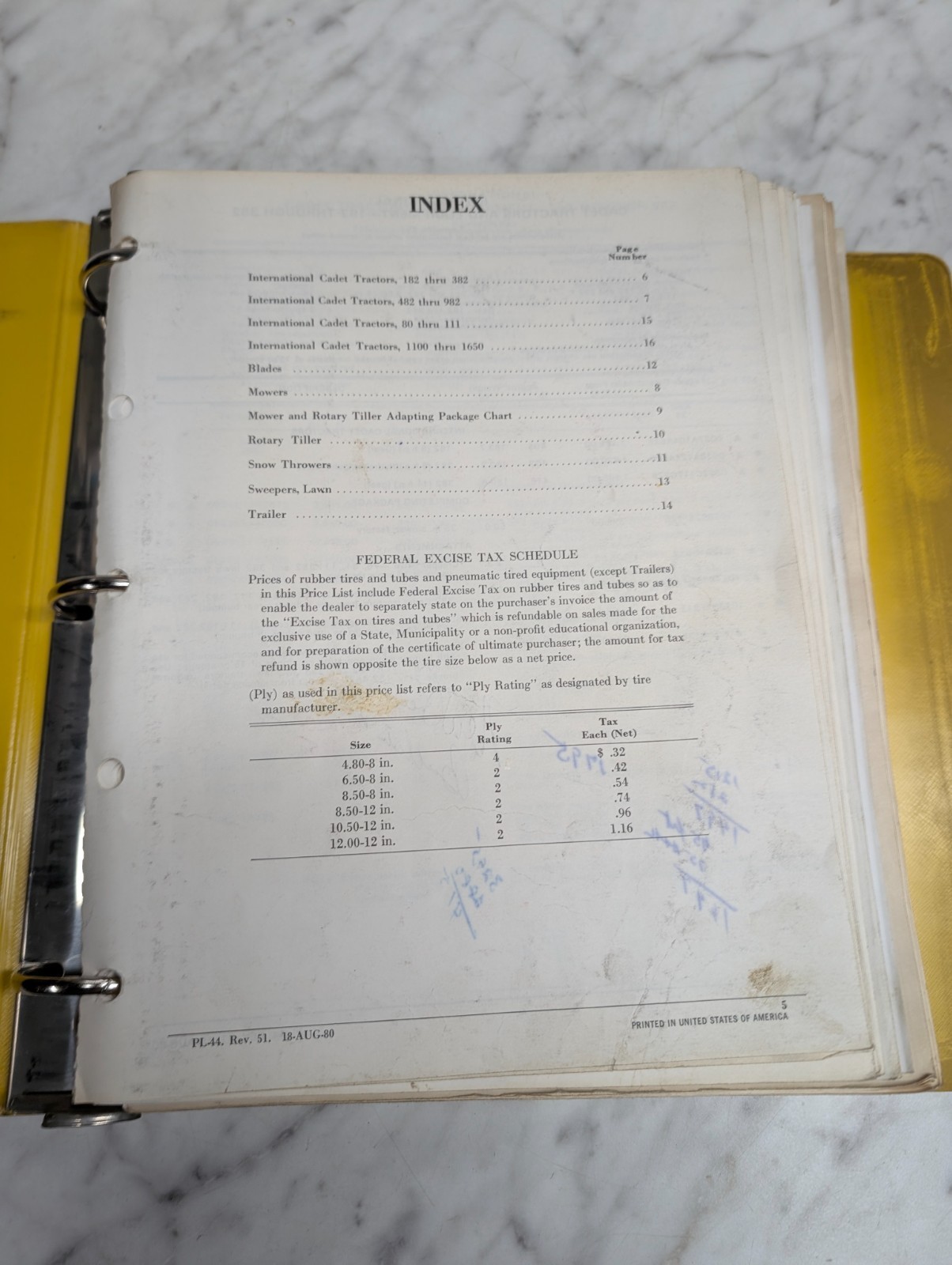 INTERNATIONAL HARVESTER IH 1980 1981 PRODUCT PRICE LIST DEALER MANUAL CATALOG PL