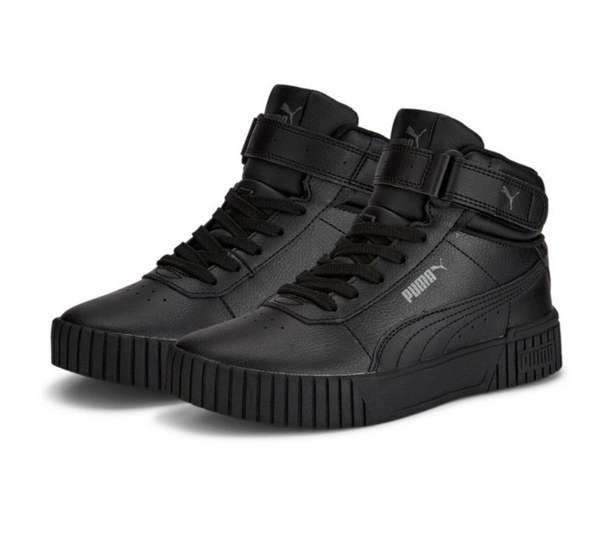 PUMA UNISEX JUNIOR BLACK SHOE CARINA 2.0 MID JR 387376 01J