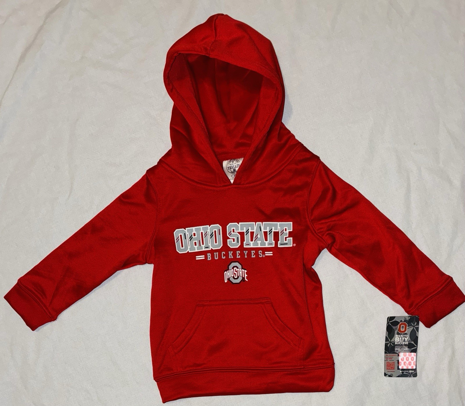 Ohio State Buckeyes Toddler Boys Hoodie Size 2T Pullover, Long Sleeve, Red