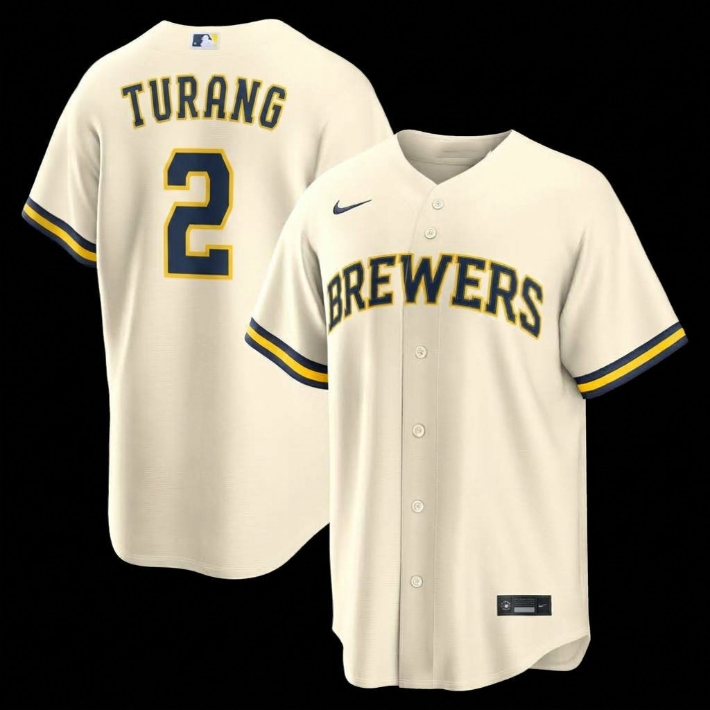 HOT Men's Milwaukee Brewers Cream Home Limited Jersey Fan Gift All Size S-XL