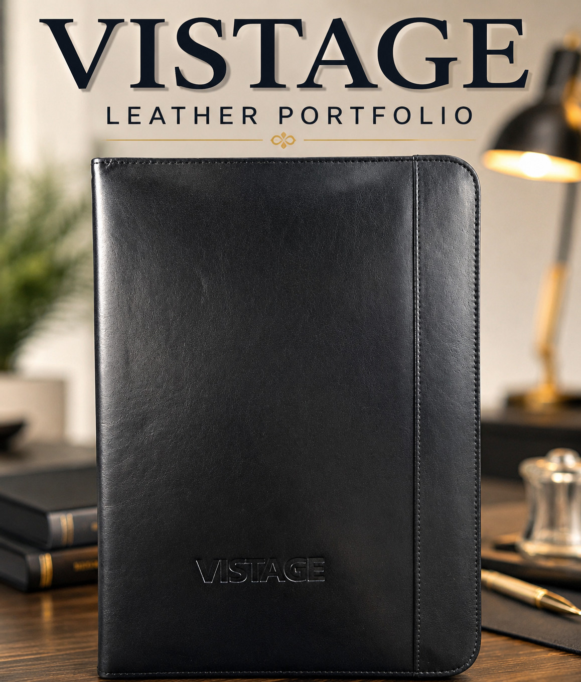 Luxury Black Executive Portfolio Resume Folder 13 
