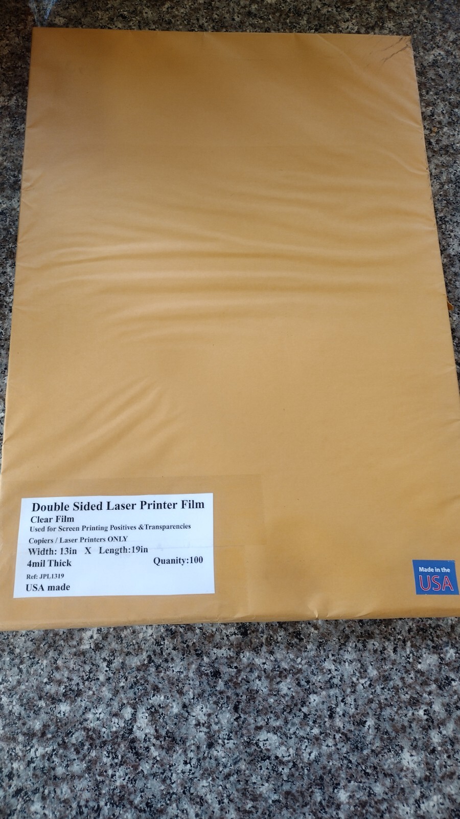 13X19 Qty 100 Sheets Transparencies Laser Film Copier/Printer 4 Mil Screen Print 13X19 Qty 100 Sheets Transparencies Laser Film Copier/Printer 4 Mil Screen Print