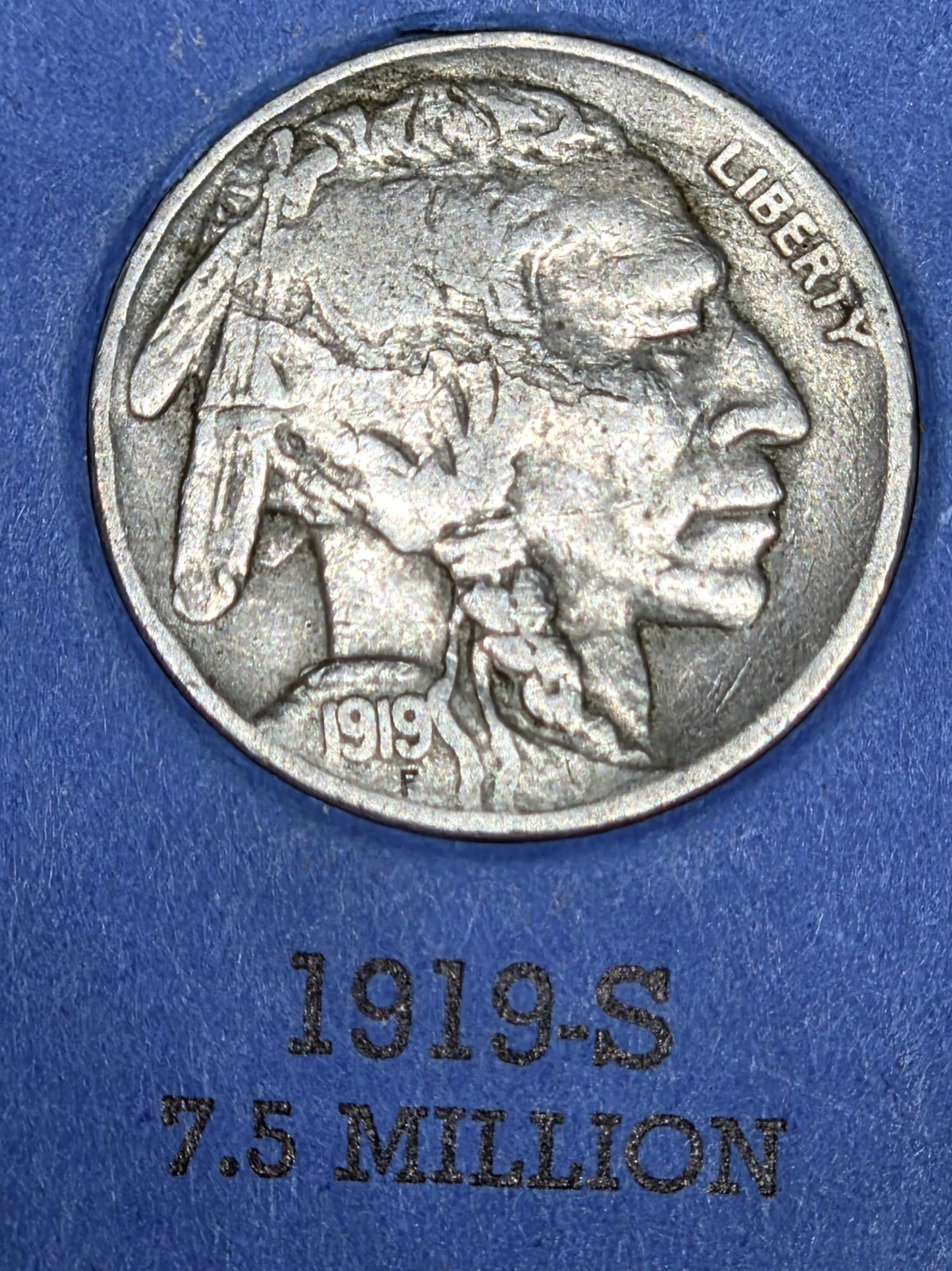 1919 S Buffalo Nickel 5c Choice VF Grade Full Horn Semi-Key Date 1919 S Buffalo Nickel 5c Choice VF Grade Full Horn Semi-Key Date
