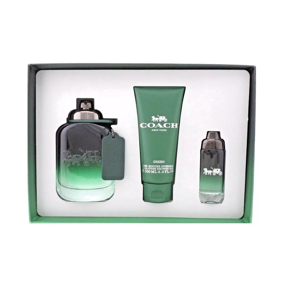 Coach Men\'s Green 3pcs EDT Gift Set Fragrances 3386460147378