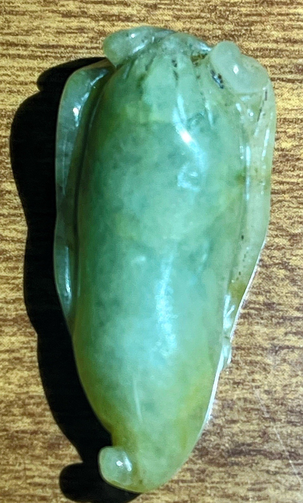 Vintage Asian-style carved natural green jade auspicious pendant Vintage Asian-style carved natural green jade auspicious pendant