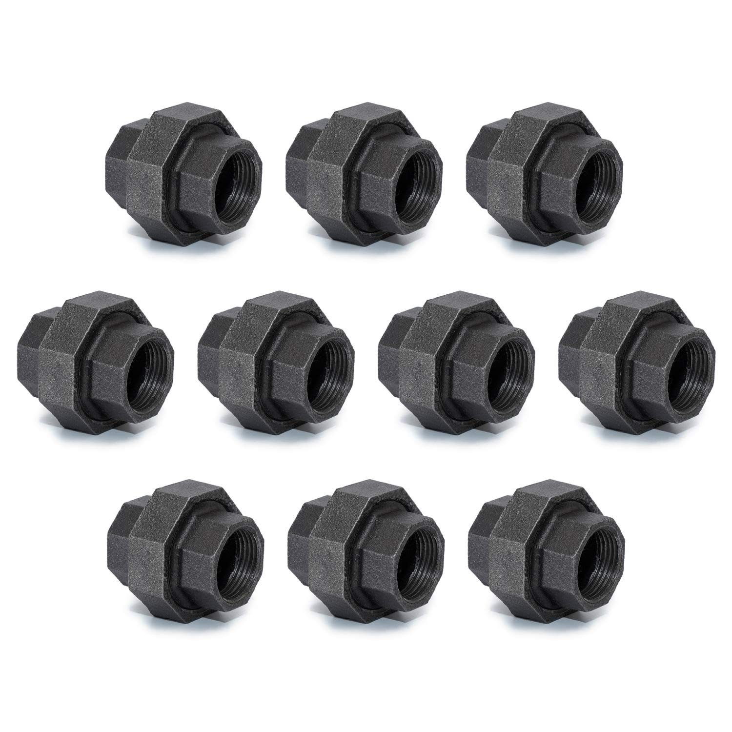 3/4 Cast Iron Union 10 Pack 3/4 Industrial Malleable Female Pipe Fitting Union 3/4 Cast Iron Union 10 Pack 3/4 Industrial Malleable Female Pipe Fitting Union