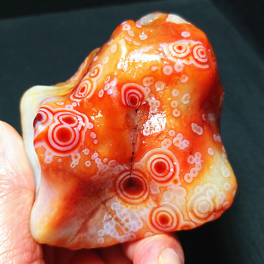  Rare 220 G Natural Gobi Agate Eyes Agate/stone Madagascar A1025