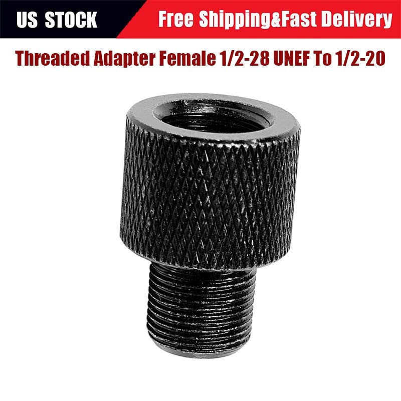 Threaded Adapter Female 1/2-20 UNF F to 1/2-28 UNEF Male Accessories Threaded Adapter Female 1/2-20 UNF F to 1/2-28 UNEF Male Accessories