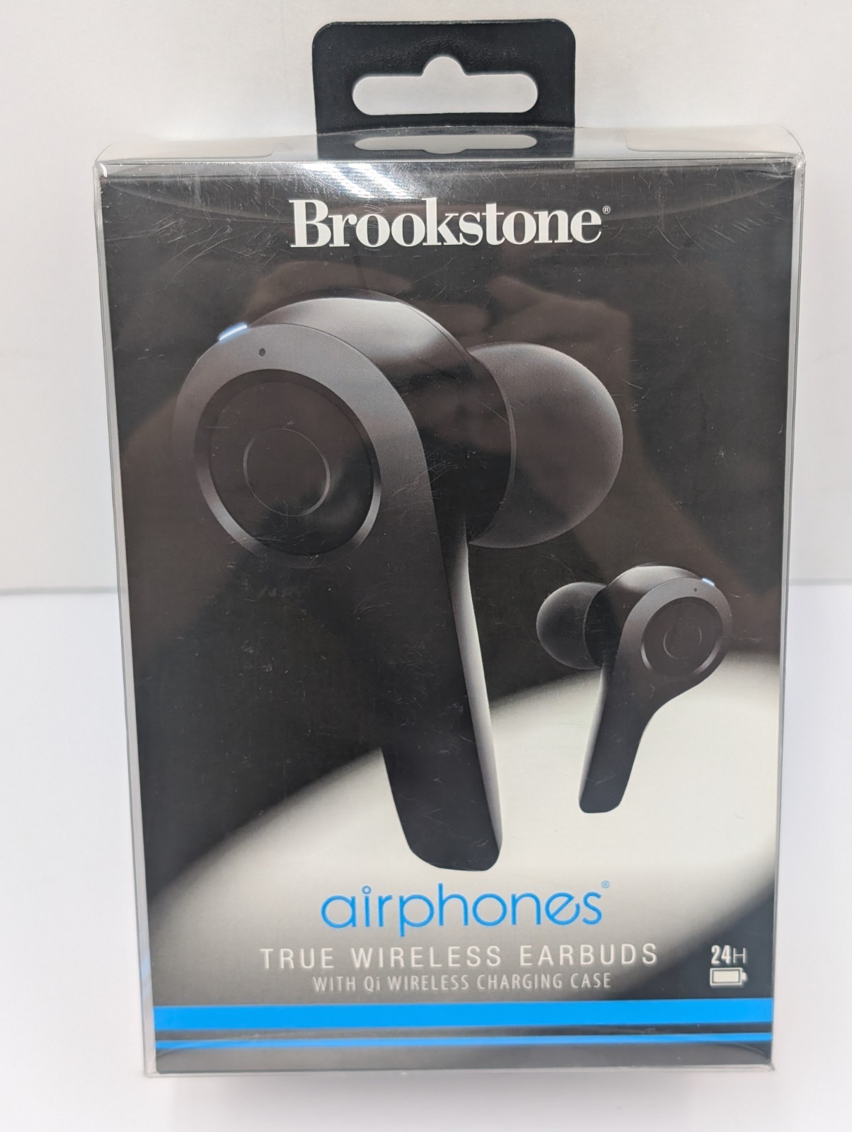 Brookstone Airphones True Wireless Earbuds With Qi Wireless Charging Case BKH600