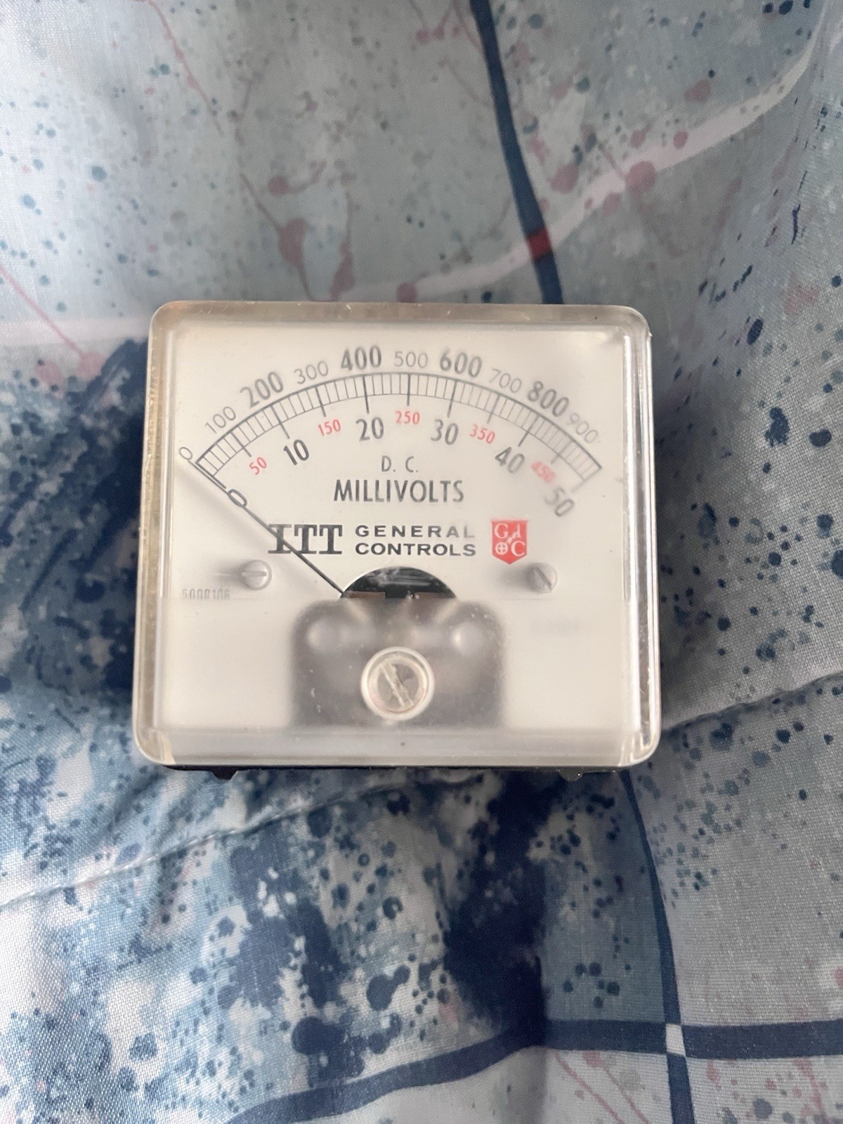 Vintage ITT General Controls 500R106 DC Millivolt Meter Working NO RESERVE