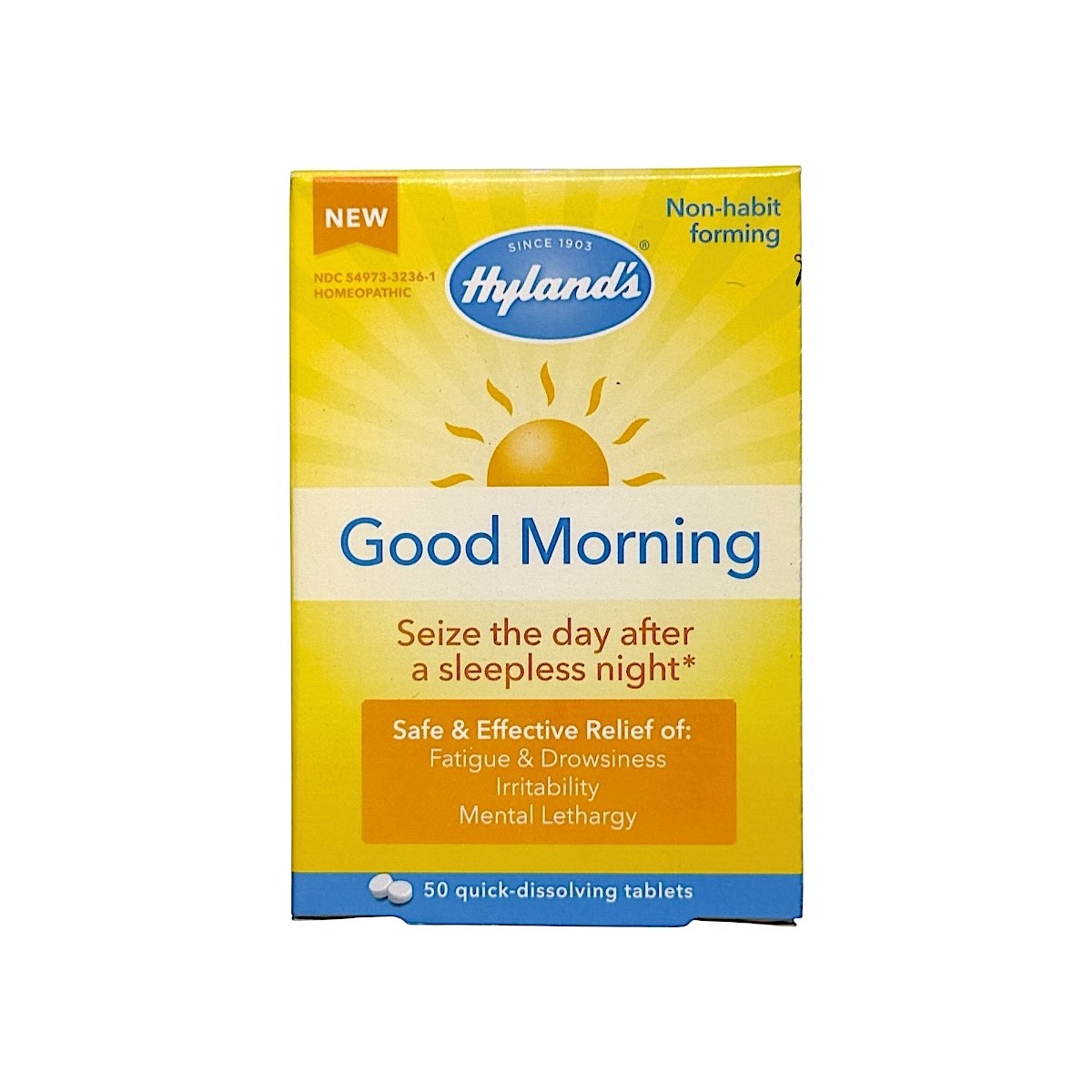Hyland\'s Good Morning 50 Quick Dissolving Tablets New in Box Sealed Hyland\'s Good Morning 50 Quick Dissolving Tablets New in Box Sealed
