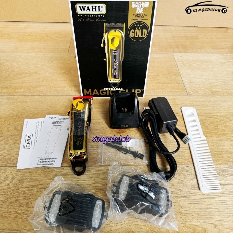 NEW Wahl Professional 5 Star Gold Cordless Magic Clip with Charge Stand 8148-700
