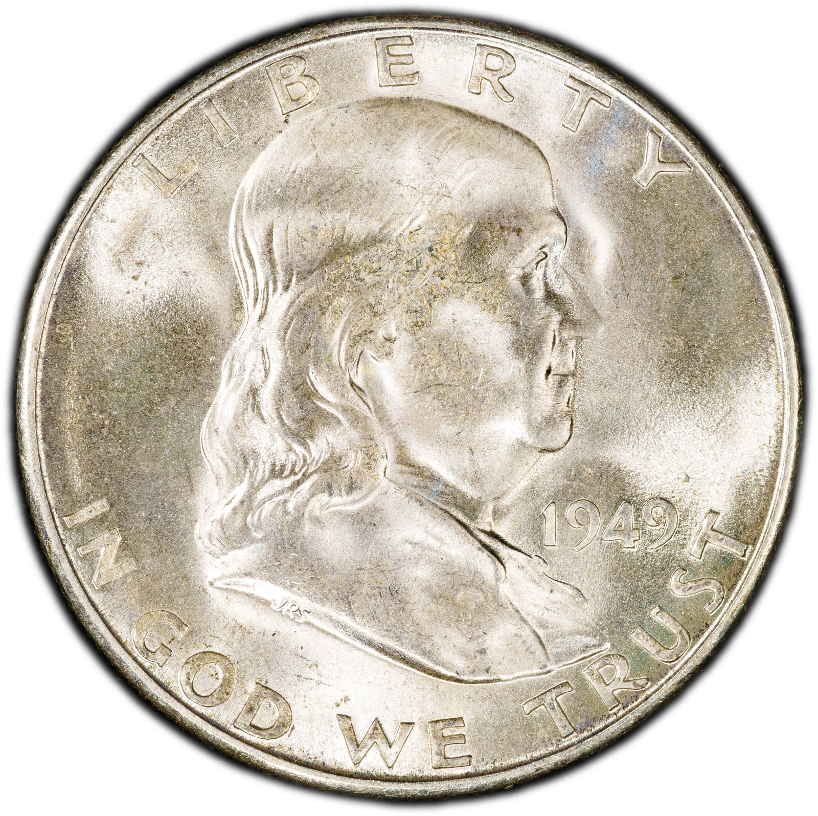 1949-S PCGS MS65 (Gem) Franklin Half Dollar | Blast White | Dazzling PQ Luster
