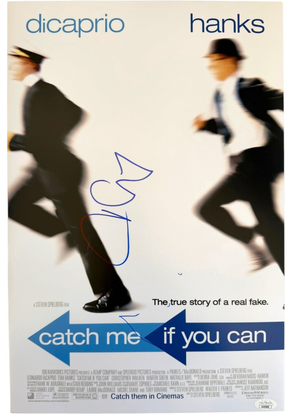 CHRISTOPHER WALKEN SIGNED CATCH ME IF YOU CAN 12X18 MOVIE POSTER PHOTO JSA COA