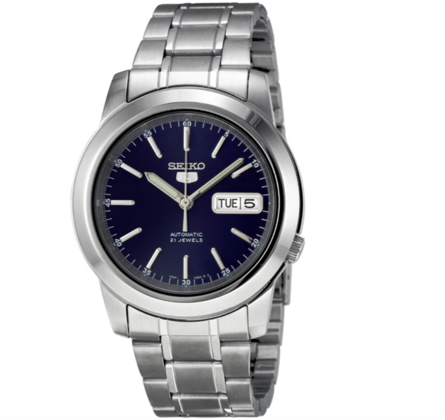 Seiko Men’s 5 Automatic Blue Dial Stainless Steel Watch - SNKE51K1 NEW