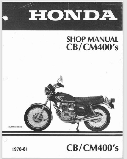 1978-1981 Honda CM400 Shop Service Manual 317 pages 1978-1981 Honda CM400 Shop Service Manual 317 pages