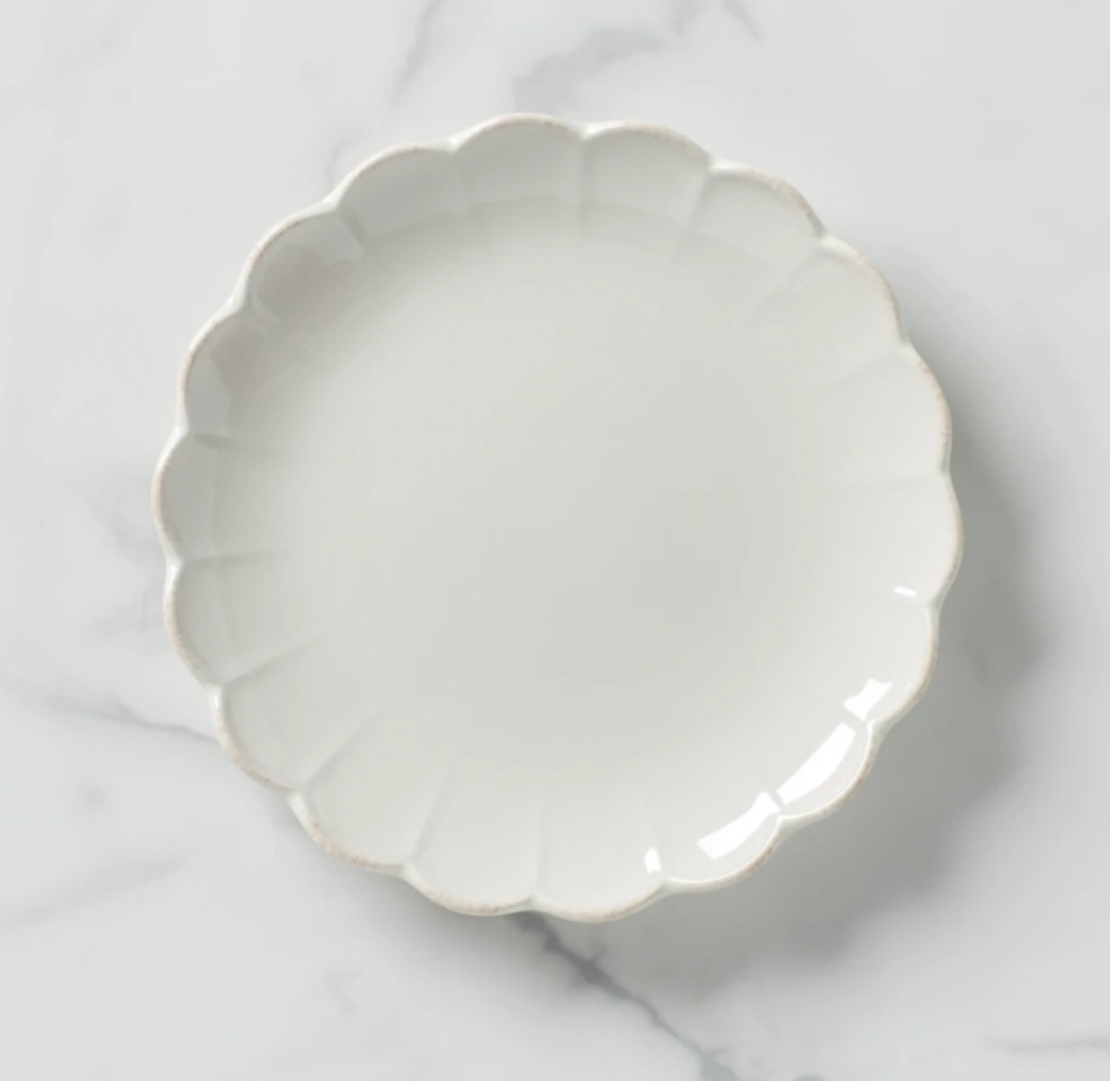 LENOX LUNCHEON FRENCH PERLE SCALLOP SALAD ACCENT PLATE WHITE PORCELAIN 9\